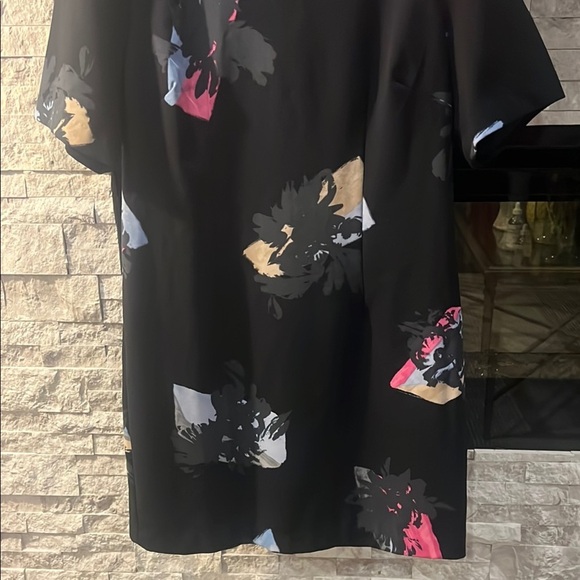 Ellen Tracy size 14Petite Black Floral Print Party dress - Picture 6 of 13